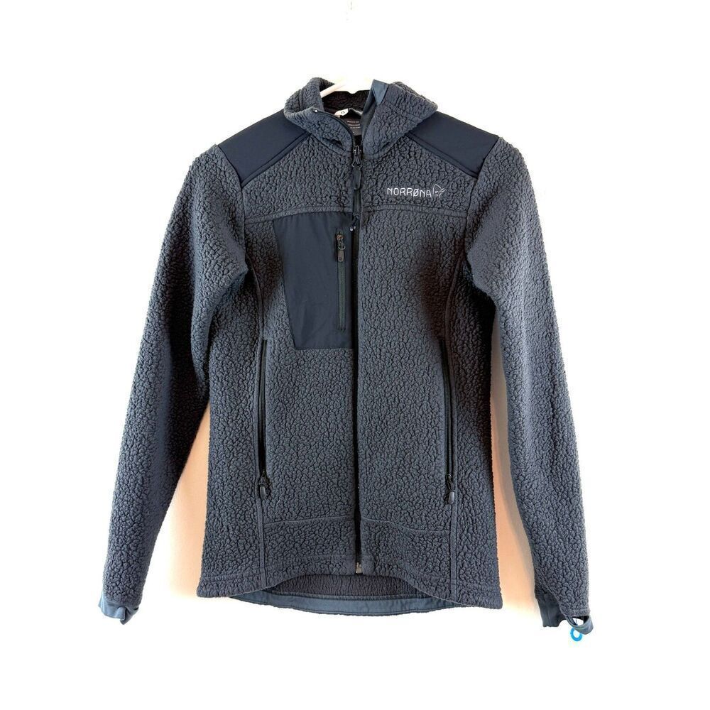 Norrona Trollveggen Thermal Pro Jacket Gray Women Fleece Size XS Polyester